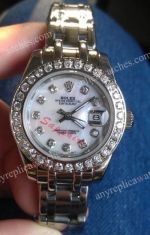 Ladies Masterpiece Datejust Watch Stainless Steel Diamond Bezel Rolex Replica Watch
